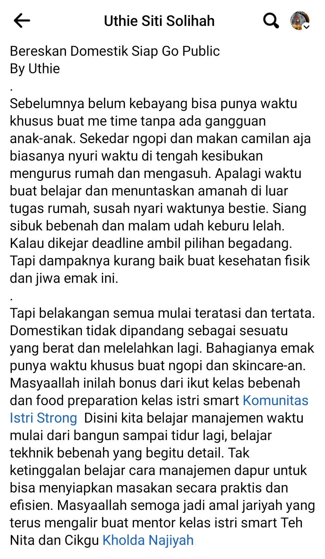 Testimoni KBF 1 Utie ok1